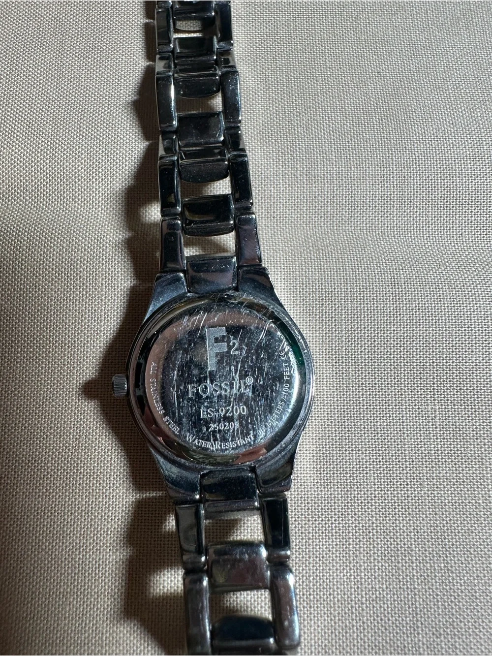 Fossil polished silver